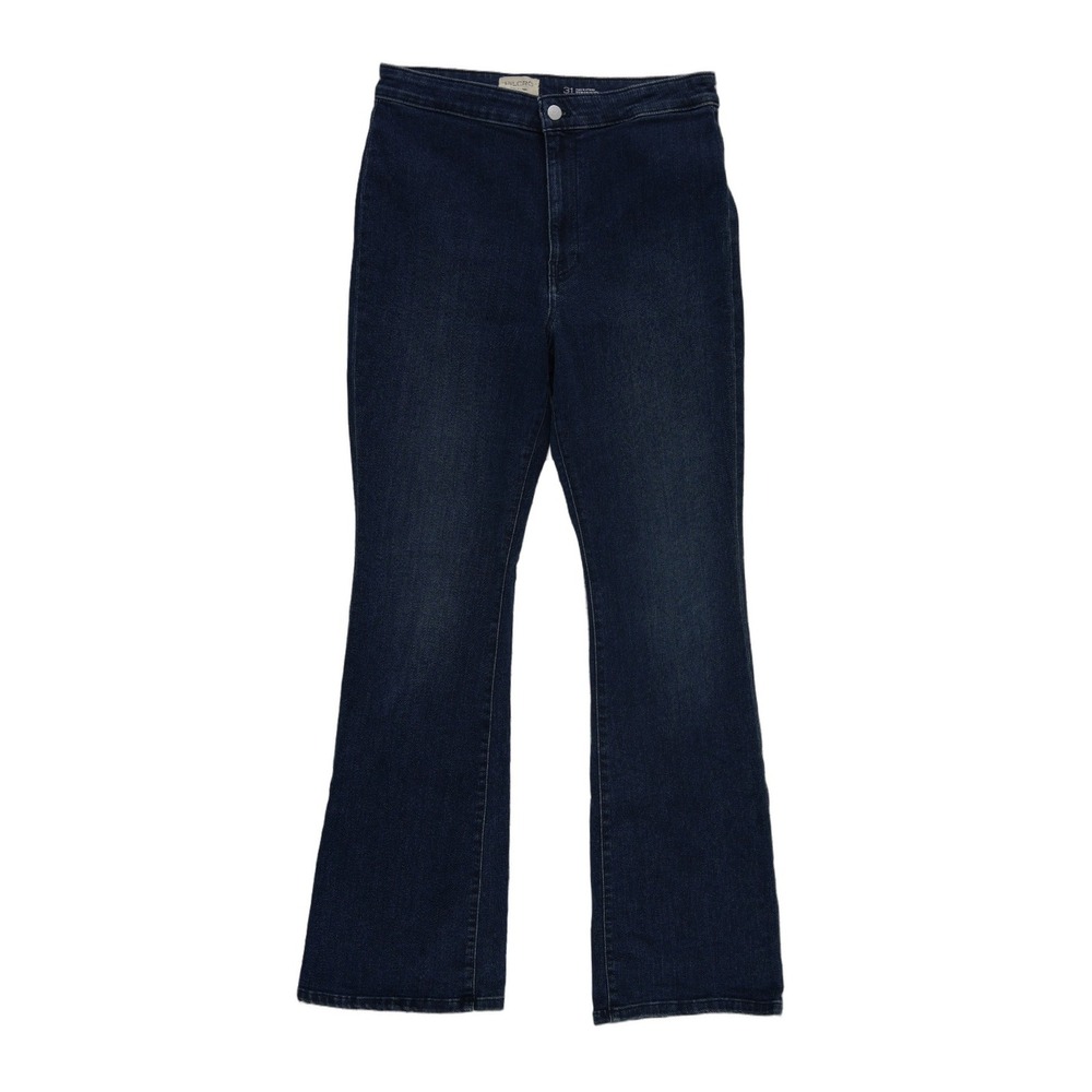 Pilcro Anthropologie Flare Jeans Womens Size 31 Dark Wash Indigo High Rise Denim